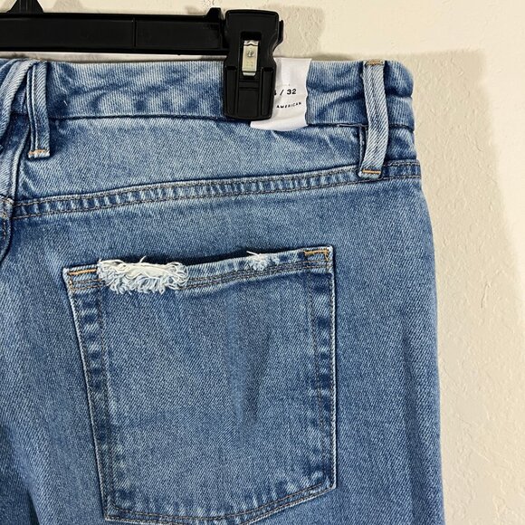 Good American Women's The Weekender Straight Leg Light Wash Jeans Size 14/32 - Picture 10 of 13